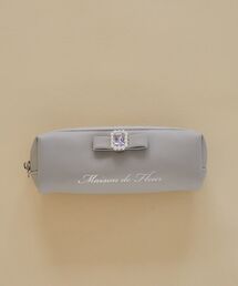 パールビジュー合皮リボンロングポーチ