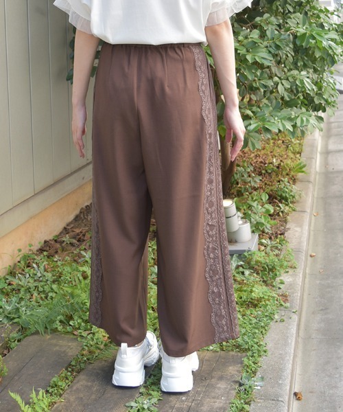 axes femme(アクシーズファム)の「サイドレースラインパンツ(その他パンツ・レディース・ブラウン/ブラック・FREE)」の5枚目の写真