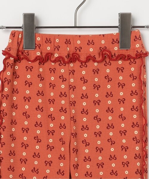 p.premier(ピードットプルミエ)の「【ジュニア対応】総柄ストレッチワッフル裾フリルフレアパンツ(その他パンツ・キッズ・ブラック/サックスブルー/ピンク/レッド・80/90/100/110/120/130/140)」の16枚目の写真