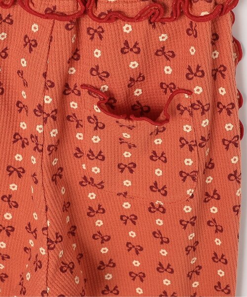 p.premier(ピードットプルミエ)の「【ジュニア対応】総柄ストレッチワッフル裾フリルフレアパンツ(その他パンツ・キッズ・ブラック/サックスブルー/ピンク/レッド・80/90/100/110/120/130/140)」の18枚目の写真