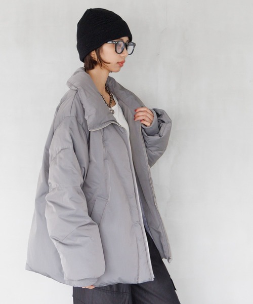 PAGEBOY（ページボーイ）の「サステナウォームナカワタブルゾン（ブルゾン・レディース・グレー/オフホワイト/ブラック・FREE）」の20枚目の写真