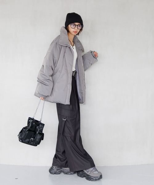 PAGEBOY（ページボーイ）の「サステナウォームナカワタブルゾン（ブルゾン・レディース・グレー/オフホワイト/ブラック・FREE）」の17枚目の写真