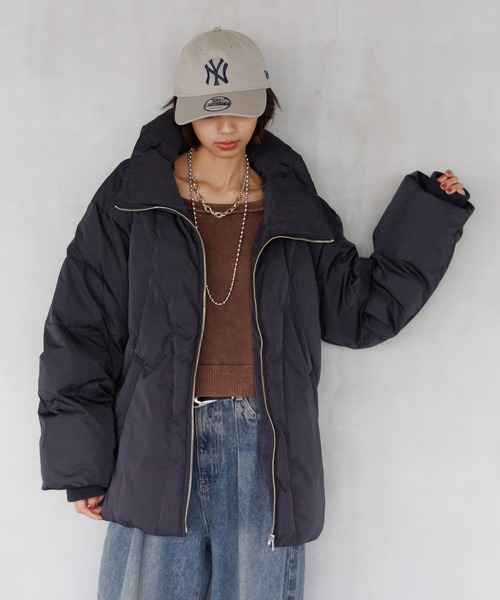 PAGEBOY（ページボーイ）の「サステナウォームナカワタブルゾン（ブルゾン・レディース・グレー/オフホワイト/ブラック・FREE）」の11枚目の写真