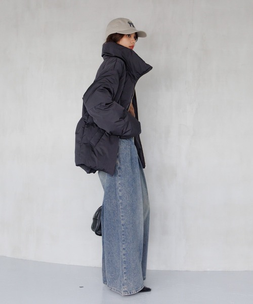 PAGEBOY（ページボーイ）の「サステナウォームナカワタブルゾン（ブルゾン・レディース・グレー/オフホワイト/ブラック・FREE）」の8枚目の写真