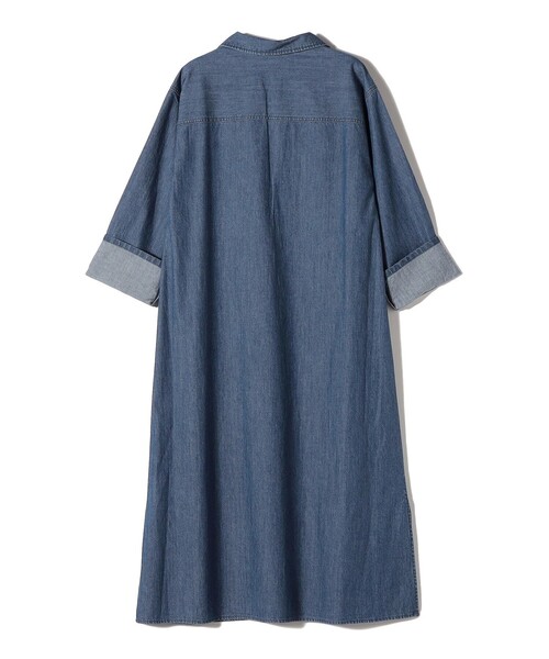 SHIPS（シップス）の「【WEB限定】〈洗濯機可能〉スキッパー デニム ワンピース（ワンピース・レディース・ブルー/ネイビー・ONE SIZE）」の13枚目の写真