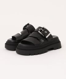 極美品！MICHAELKORS レザー ミュール サボ サンダル フラット 黒 MICHAEL KORS サンダル、ミュール｜シューズ｜ファッション