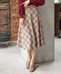 Honeys | チェック柄フレアスカート(スカート)