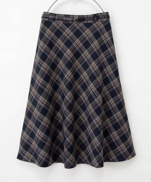 チェック柄フレアスカート（スカート）｜Honeys（ハニーズ）の