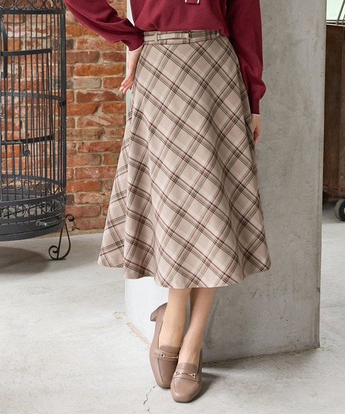 Honeys(ハニーズ)の「チェック柄フレアスカート(スカート・レディース・レッド系その他/ベージュ系その他/ネイビー系・L/LL/M/S)」の20枚目の写真