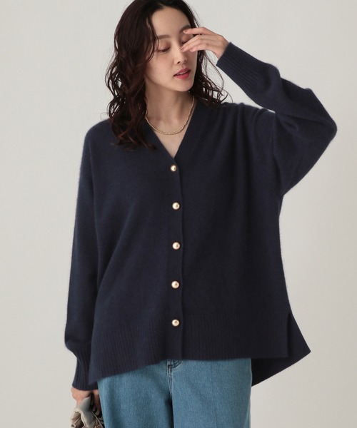 ラクーンリッチVネックカーディガン/571606（カーディガン/ボレロ
