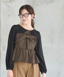 ツイストリボンドッキングブラウス