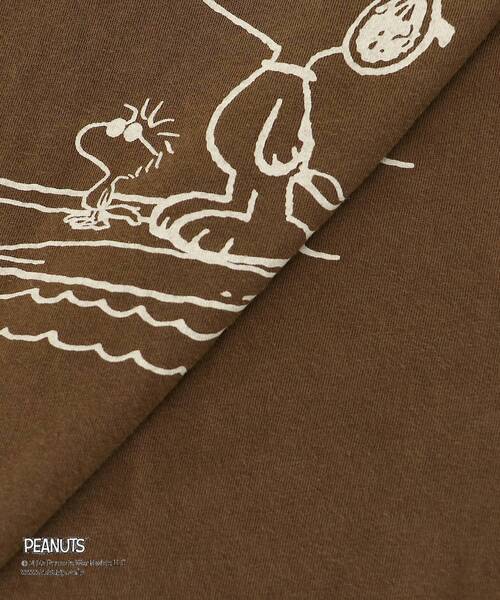 le.coeur blanc（ルクールブラン）の「【PEANUTS】ピグメントTシャツ（Tシャツ/カットソー・レディース・グレイッシュベージュ/ブラウン/チャコールグレー・38）」の4枚目の写真