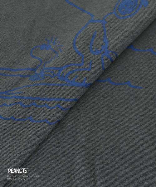le.coeur blanc（ルクールブラン）の「【PEANUTS】ピグメントTシャツ（Tシャツ/カットソー・レディース・グレイッシュベージュ/ブラウン/チャコールグレー・38）」の5枚目の写真