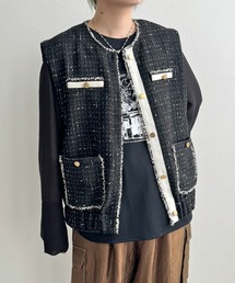 LHELBIE（レルビエ）の「フリンジツイードベスト（ベスト）」