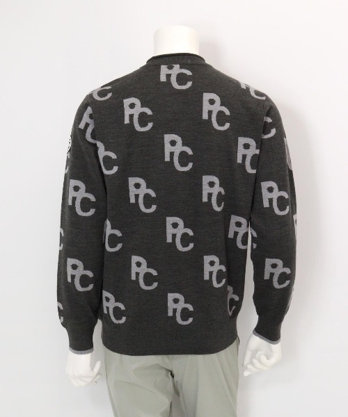 Picone CLUB(ピッコーネクラブ)の「【メンズ】ウール混モノグラムジャガードニット(ニット/セーター・メンズ・グレー/ライトグレー・L/LL)」の10枚目の写真