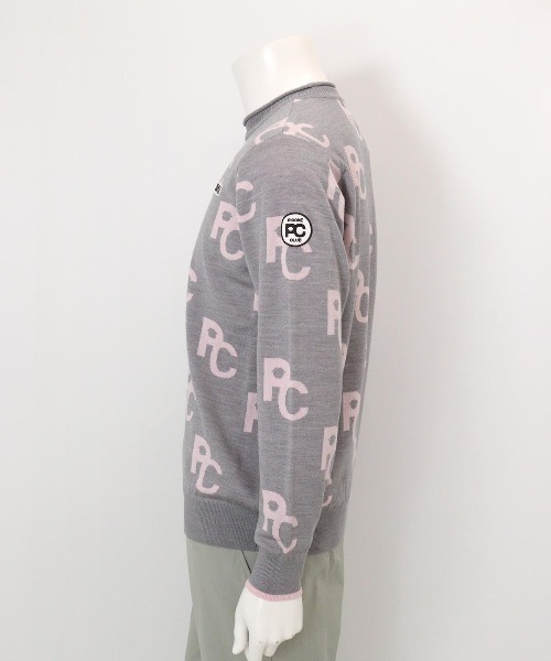 Picone CLUB(ピッコーネクラブ)の「【メンズ】ウール混モノグラムジャガードニット(ニット/セーター・メンズ・グレー/ライトグレー・L/LL)」の8枚目の写真