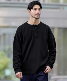 抗菌防臭ワッフルクルーネック&ヘンリーネックロンT