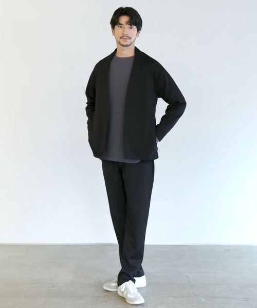 SPU（スプ）の「抗菌防臭ワッフルクルーネック＆ヘンリーネックロンT（Tシャツ/カットソー・メンズ・ホワイト/ブラック系/チャコール/ホワイト系/ブラック/グレー系・S/M/L/XL）」の12枚目の写真
