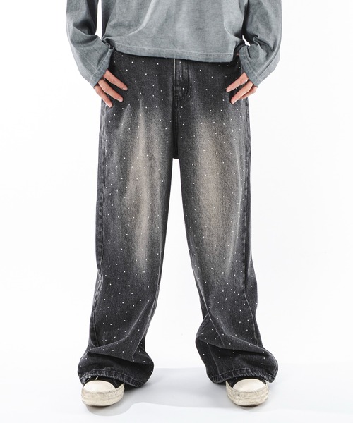 SHORT ROUND/【25年秋冬新作】スーパーバギーラインストーン