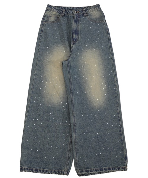 SHORT ROUND(ショートラウンド)の「SHORT ROUND/【25年秋冬新作】スーパーバギーラインストーンデニムパンツ(デニムパンツ・メンズ・コバルトブルー/ブラック系3・MEDIUM/LARGE)」の19枚目の写真