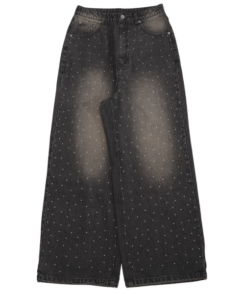 SHORT ROUND(ショートラウンド)の「SHORT ROUND/【25年秋冬新作】スーパーバギーラインストーンデニムパンツ(デニムパンツ・メンズ・コバルトブルー/ブラック系3・MEDIUM/LARGE)」の20枚目の写真