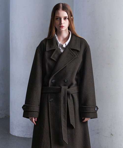 【CLEL】テックメルトンルーズ ダブルチェスターコート CLEL（クレイル）の「【CLEL】Tech Melton Loose Double Chester