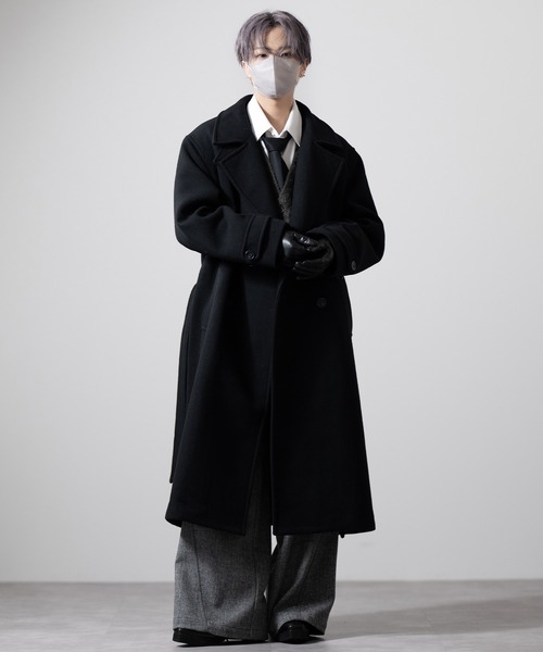 CLEL（クレイル）の「【CLEL】Wool Blend Tech Melton Double Chester