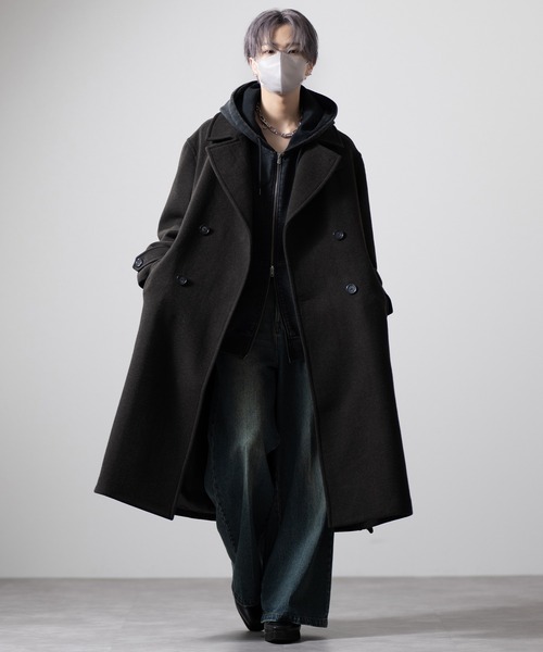 CLEL（クレイル）の「【CLEL】Wool Blend Tech Melton Double Chester