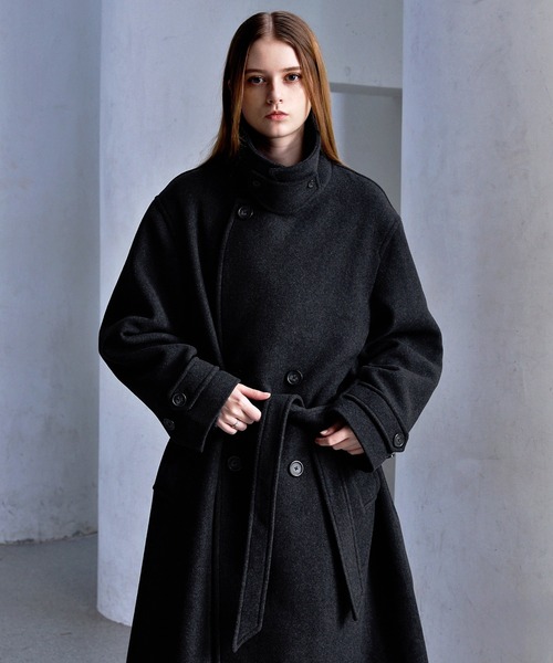 クレイル チェスターコート CLEL】Tech Melton Loose Double Chester Court/テックメルトン