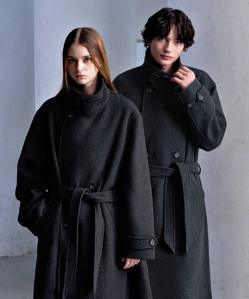 CLEL（クレイル）の「【CLEL】Wool Blend Tech Melton Double Chester