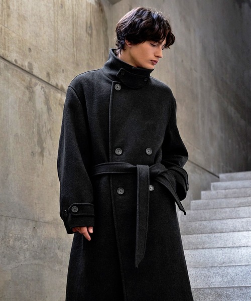 CLEL（クレイル）の「【CLEL】Wool Blend Tech Melton Double Chester Coat / ウールブレンドテックメルトンダブルチェスターコート（チェスターコート・メンズ・チャコールグレー/ダークブラウン/ブラック・L/M/S/XS）」の15枚目の写真