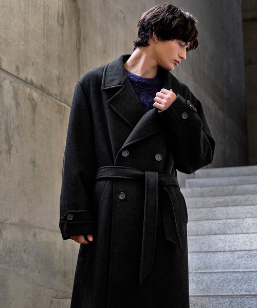 CLEL（クレイル）の「【CLEL】Wool Blend Tech Melton Double Chester