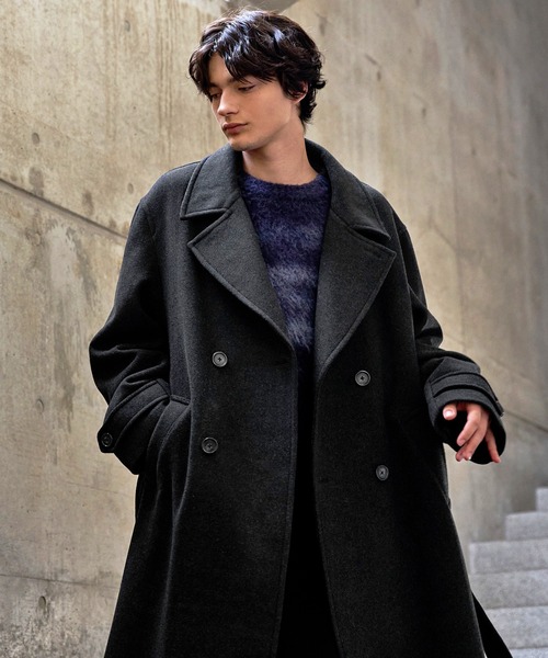 CLEL（クレイル）の「【CLEL】Wool Blend Tech Melton Double Chester