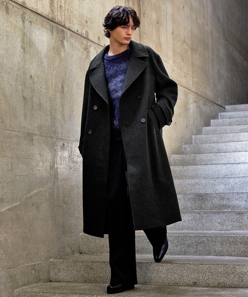 CLEL（クレイル）の「【CLEL】Wool Blend Tech Melton Double Chester