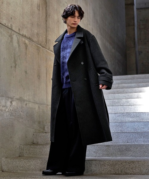 CLEL（クレイル）の「【CLEL】Wool Blend Tech Melton Double Chester