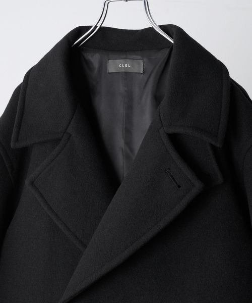 CLEL】Wool Blend Tech Melton Double Chester Coat / ウール