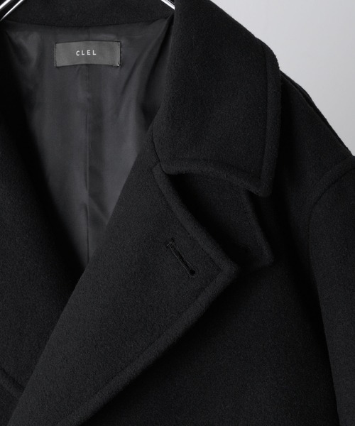 CLEL】Wool Blend Tech Melton Double Chester Coat / ウールブレンド