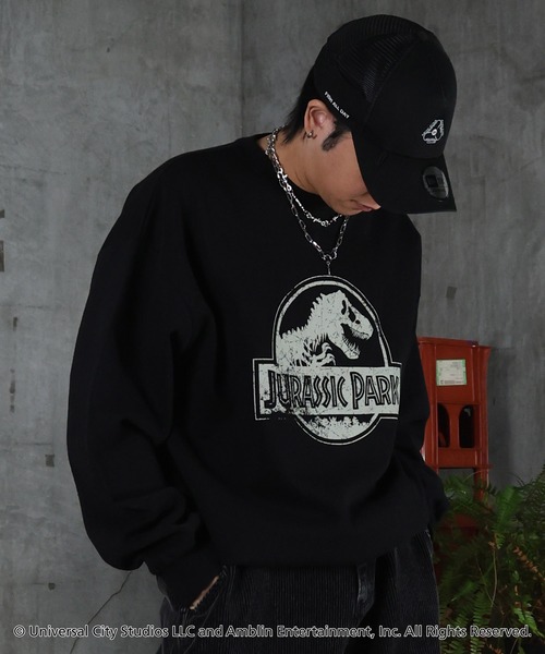 ILL'S(イルズ)の「【retro movie】Back to the future / Jurassic Park ヴィンテージライク レトロ映画 プリントスウェット メンズ レディース ユニセックス(スウェット・メンズ・ブラウン/ブラック/チャコールグレー/アッシュグレー・M/L)」の6枚目の写真
