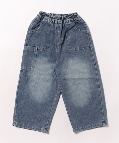 Bambin(ボンバン)の「【 Bambin / ボンバン 】 ヴィンテージカラー ペインター デニムパンツ(デニムパンツ・キッズ・ブルー・100/110/120/130)」の6枚目の写真