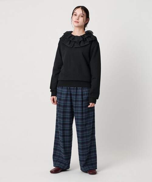 セール】＜dahl'ia＞リメイクフリル スウェットプルオーバー