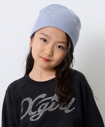 X-girl Stages(�G�b�N�X�K�[���X�e�[�W�X)�̃��C���X�g�[�����S�j�b�g�r�[�j�[(�j�b�g�L���b�v/�r�[�j�[)