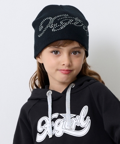 ラインストーンロゴニットビーニー（ニットキャップ/ビーニー）｜X