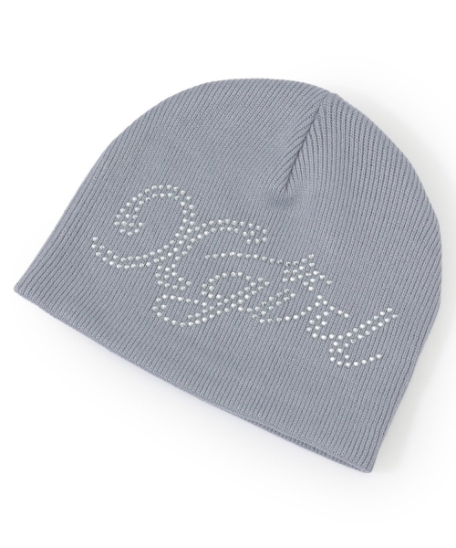 X-girl Stages（エックスガールステージス）の「ラインストーンロゴニットビーニー（ニットキャップ/ビーニー・キッズ・ライトブルー/ブラック・F）」の13枚目の写真