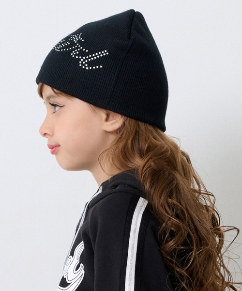 ラインストーンロゴニットビーニー（ニットキャップ/ビーニー）｜X