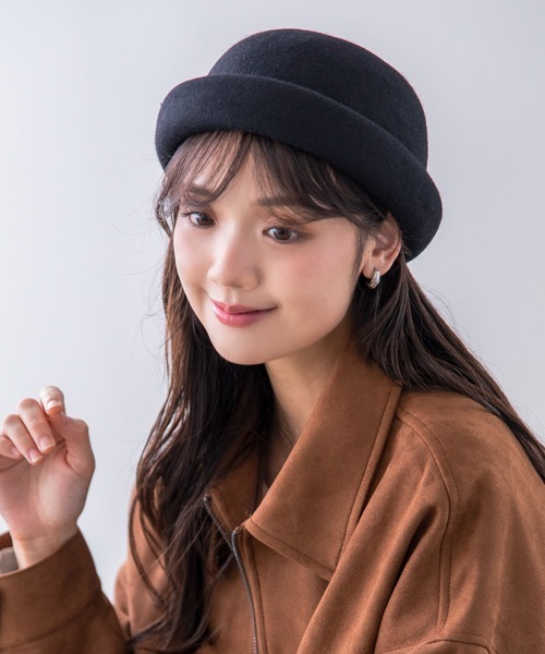 polcadot（ポルカドット）の「バスク ロールキャップ/ユニセックス（ニットキャップ/ビーニー・レディース・ブラウン/アイボリー/ブラック・FREE）」の13枚目の写真