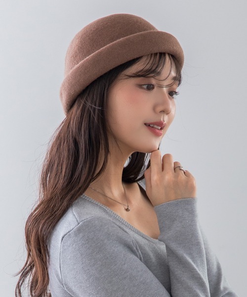 polcadot（ポルカドット）の「バスク ロールキャップ/ユニセックス（ニットキャップ/ビーニー・レディース・ブラウン/アイボリー/ブラック・FREE）」の15枚目の写真