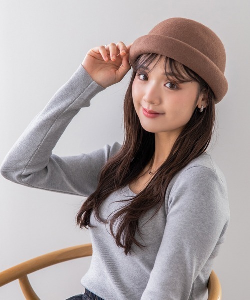 polcadot（ポルカドット）の「バスク ロールキャップ/ユニセックス（ニットキャップ/ビーニー・レディース・ブラウン/アイボリー/ブラック・FREE）」の17枚目の写真