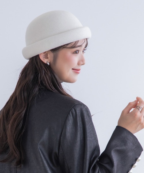 polcadot（ポルカドット）の「バスク ロールキャップ/ユニセックス（ニットキャップ/ビーニー・レディース・ブラウン/アイボリー/ブラック・FREE）」の18枚目の写真