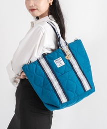 【Jolie Joli/ジョリージョリ】2WAY ナイロン キルティング トートバッグ ショルダー付き A4対応