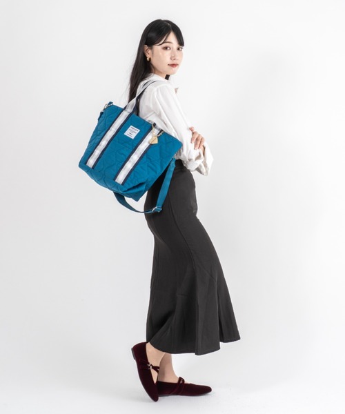 Jolie Joli(ジョリージョリ)の「【Jolie Joli/ジョリージョリ】2WAY ナイロン キルティング トートバッグ ショルダー付き A4対応(ハンドバッグ・レディース・ネイビー/ブラック/グレー・FREE)」の22枚目の写真